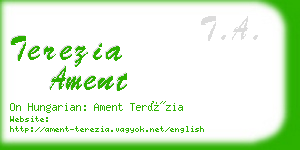 terezia ament business card